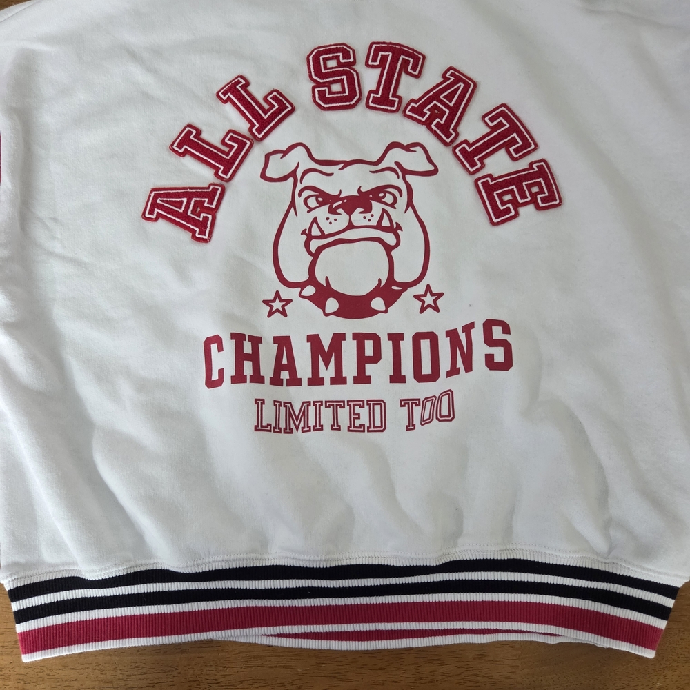 Limited Too White Sweatshirt with Red Graphic